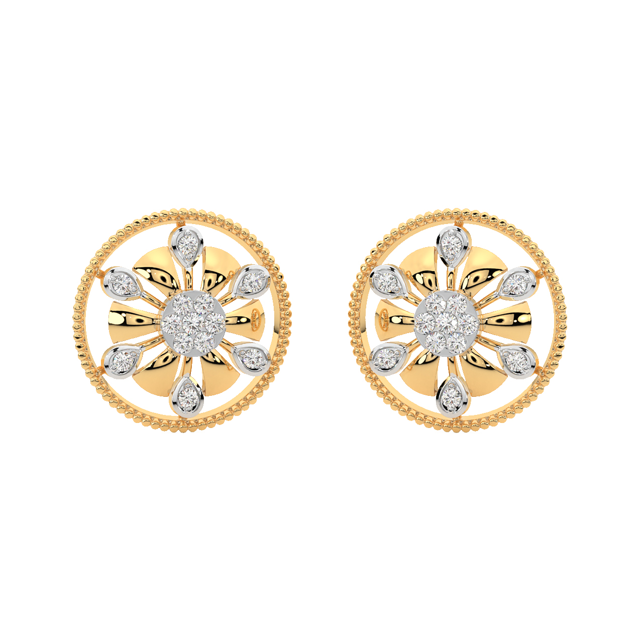 Ailani Round Diamond Stud Earrings